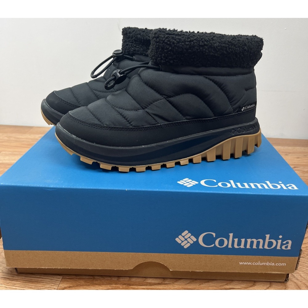 Columbia Snowtrot Shorty Boots Winter Snow Puffer Women's Size 9 Black NEW